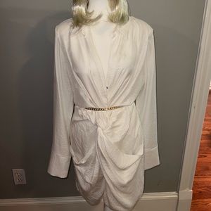 White Satin Endless Rose Dress